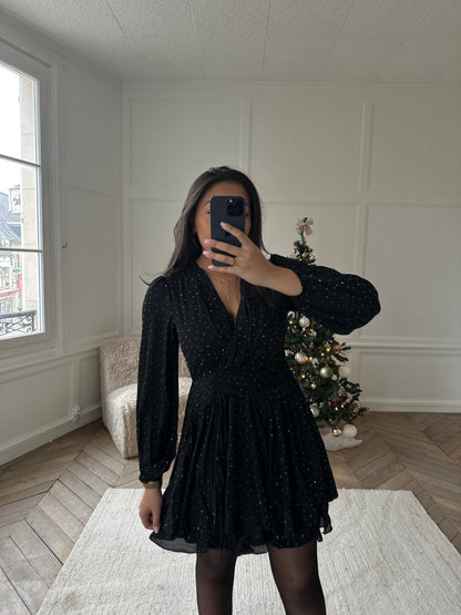 Robe à strass Célia - noir