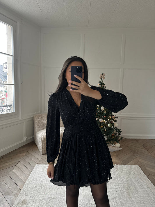 Robe à strass Célia - noir