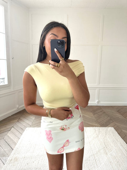 T-shirt asymétrique - jaune