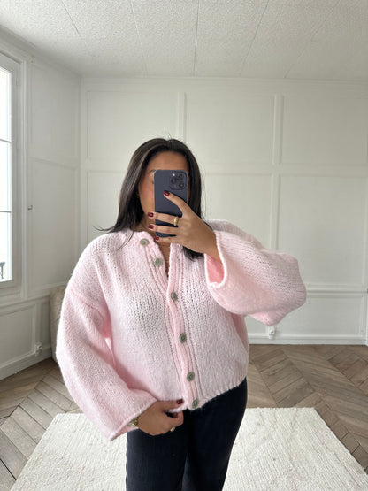 Gilet Graziella - rose clair