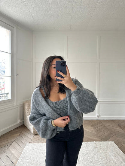 Ensemble en maille Maria - gris