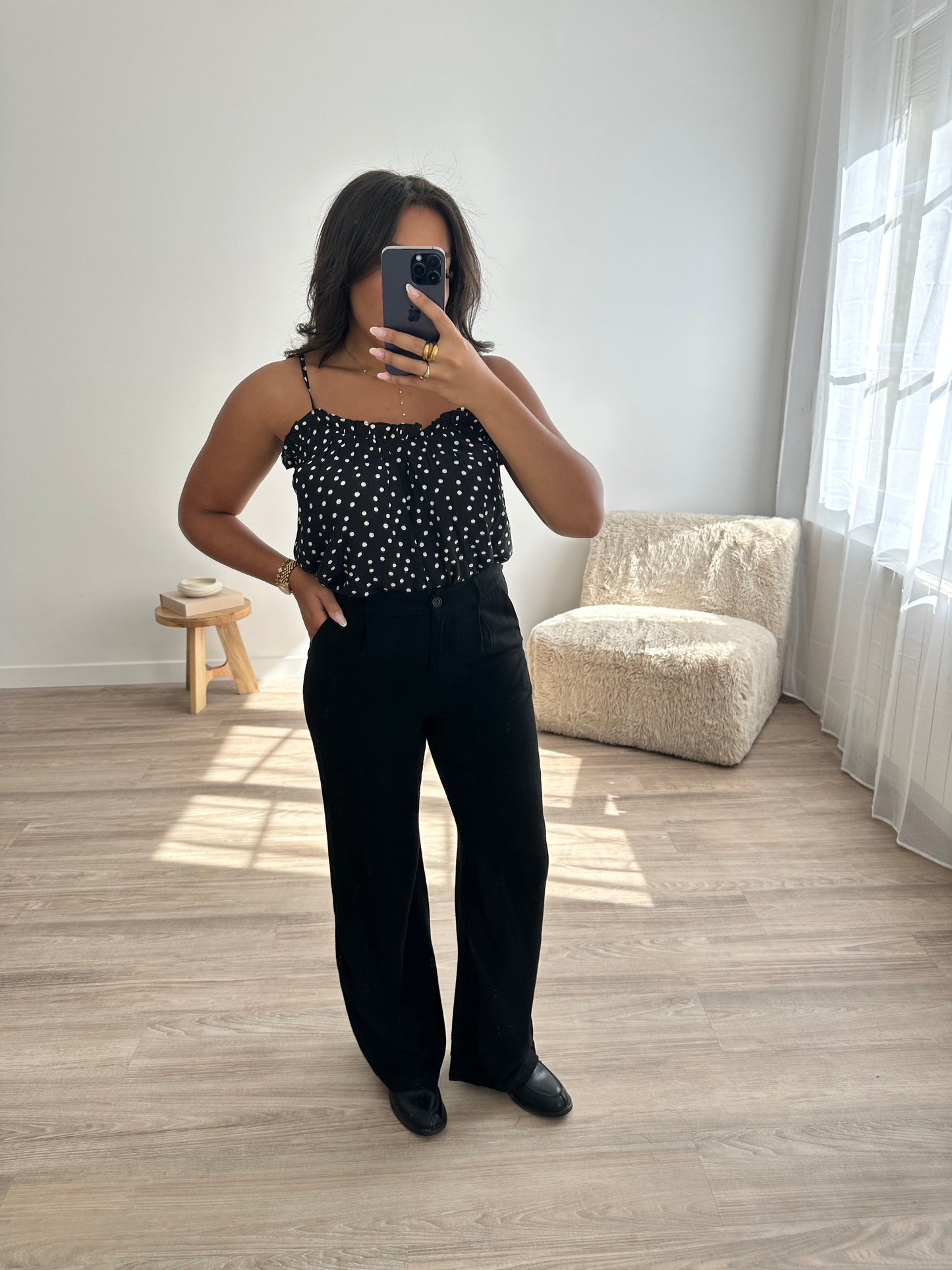 Pantalon en lin - noir