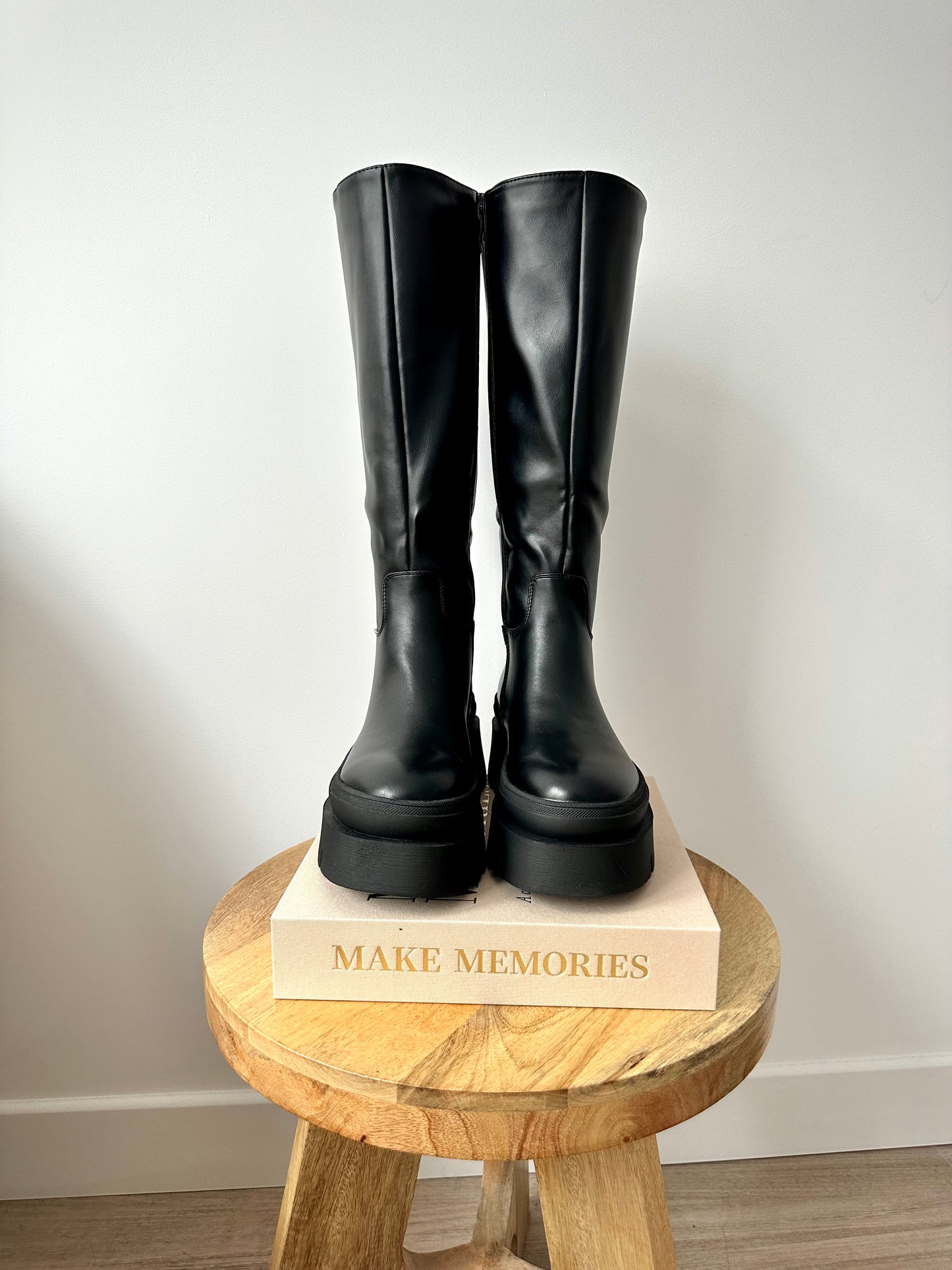 Bottes à semelles épaisses - noir