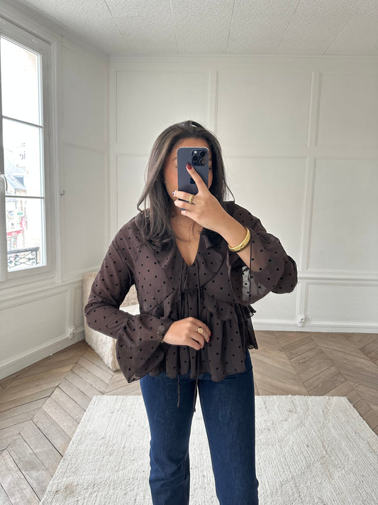 Blouse à pois Mila