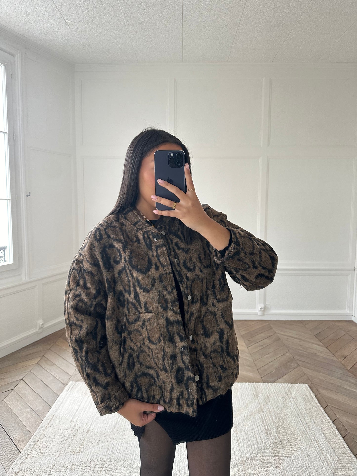 Bomber tout doux léopard