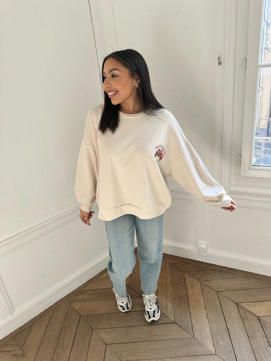 Sweat parisienne - beige