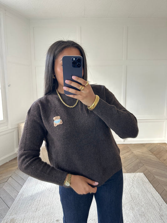 Pull Teddy - marron
