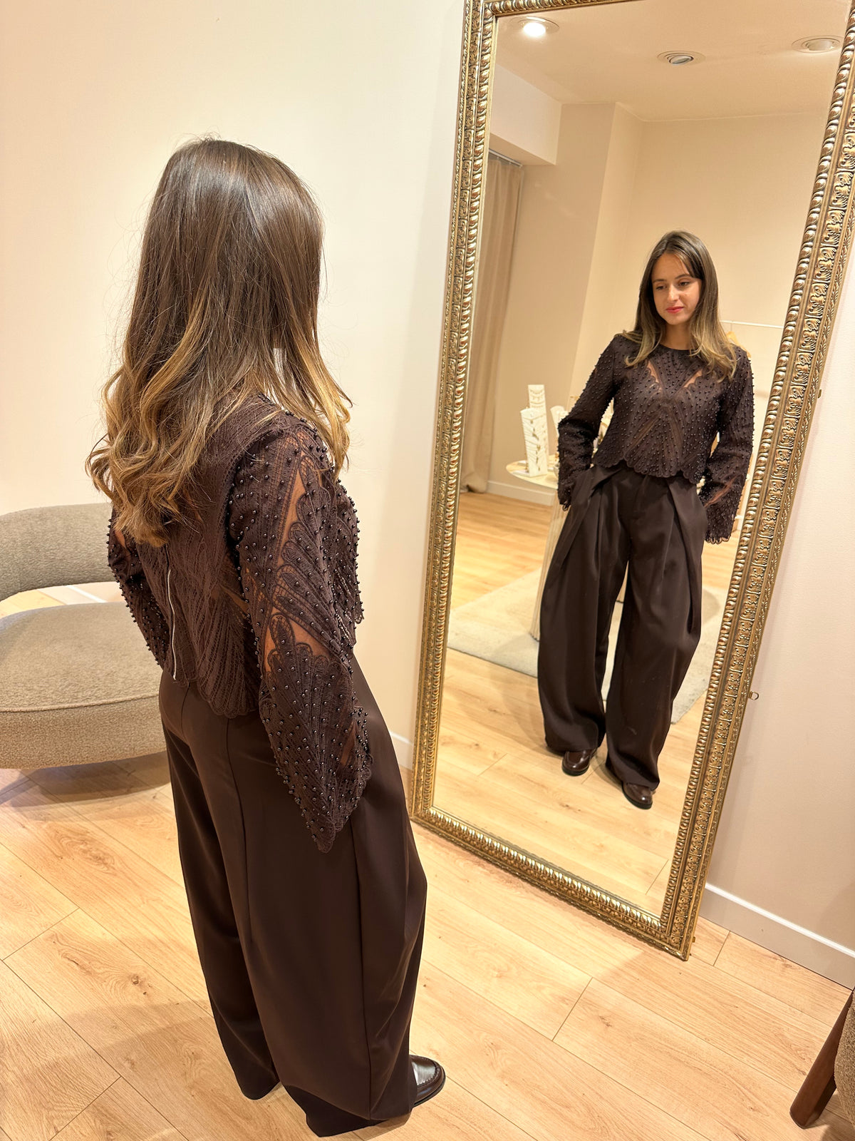 Pantalon Aria - marron