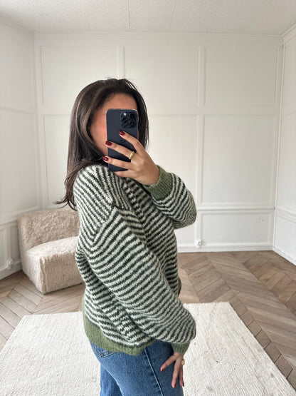 Gilet rayé Idalia - vert