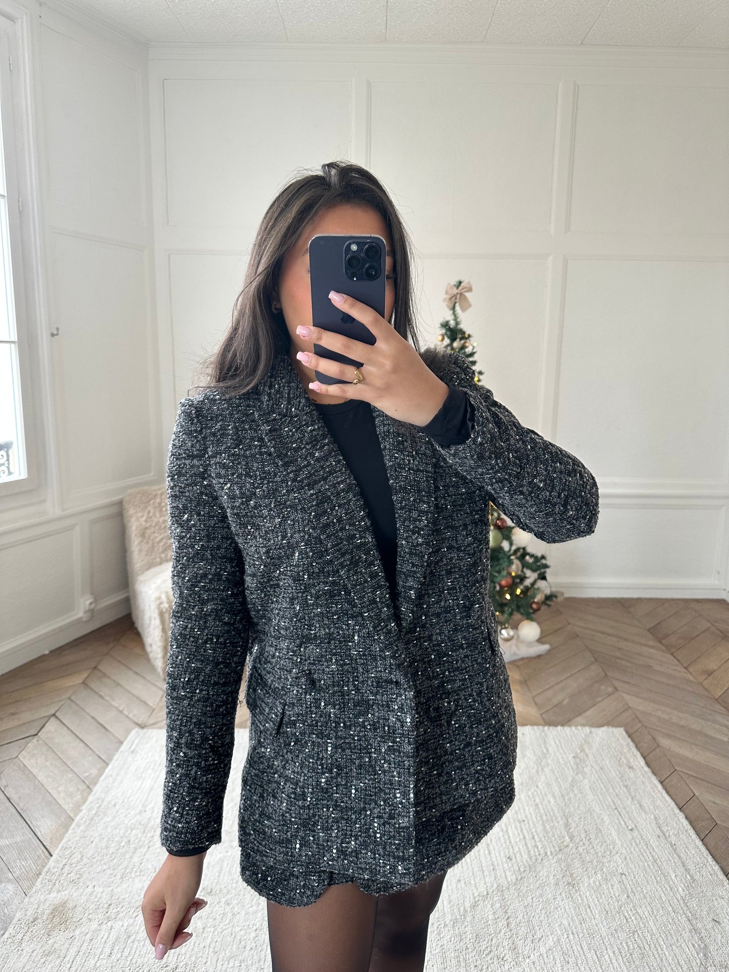 Blazer effet tweed Lana