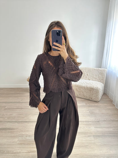 Pantalon Aria - marron