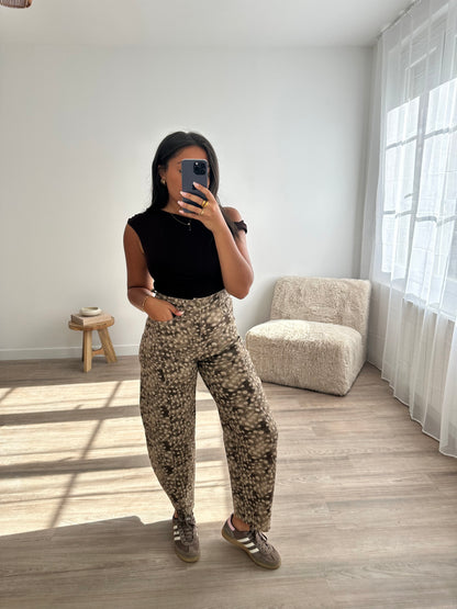 Pantalon barrel imprimé bambi