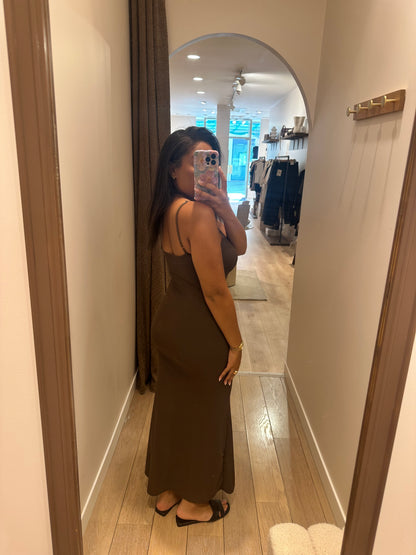 Robe moulande Alexia - kaki