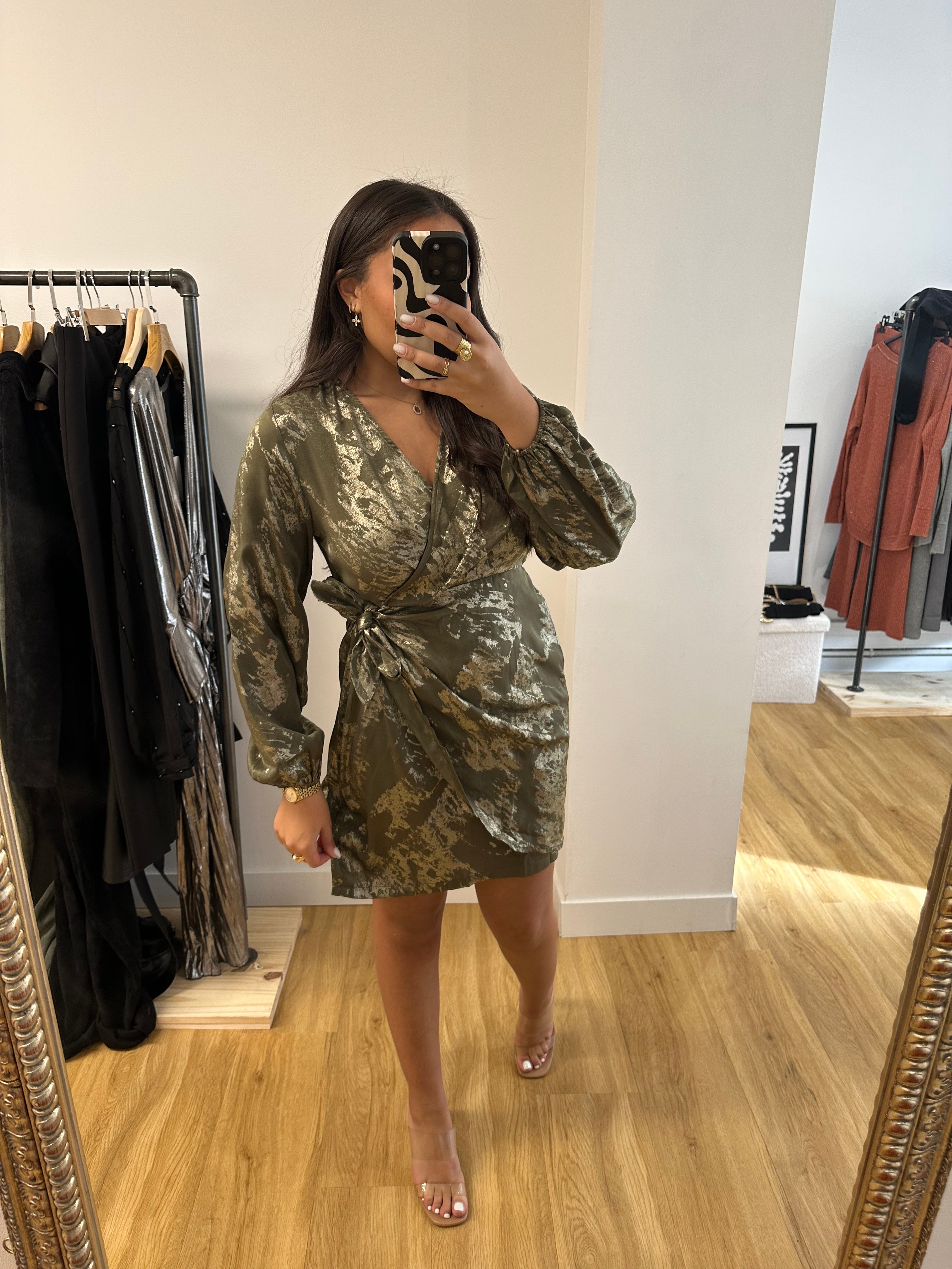 Robe cache coeur kaki online