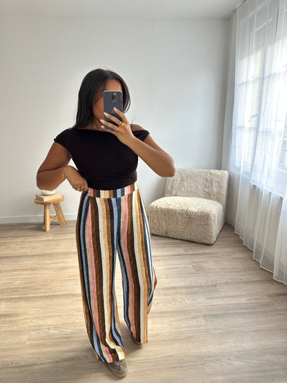 Pantalon rayé Ayden