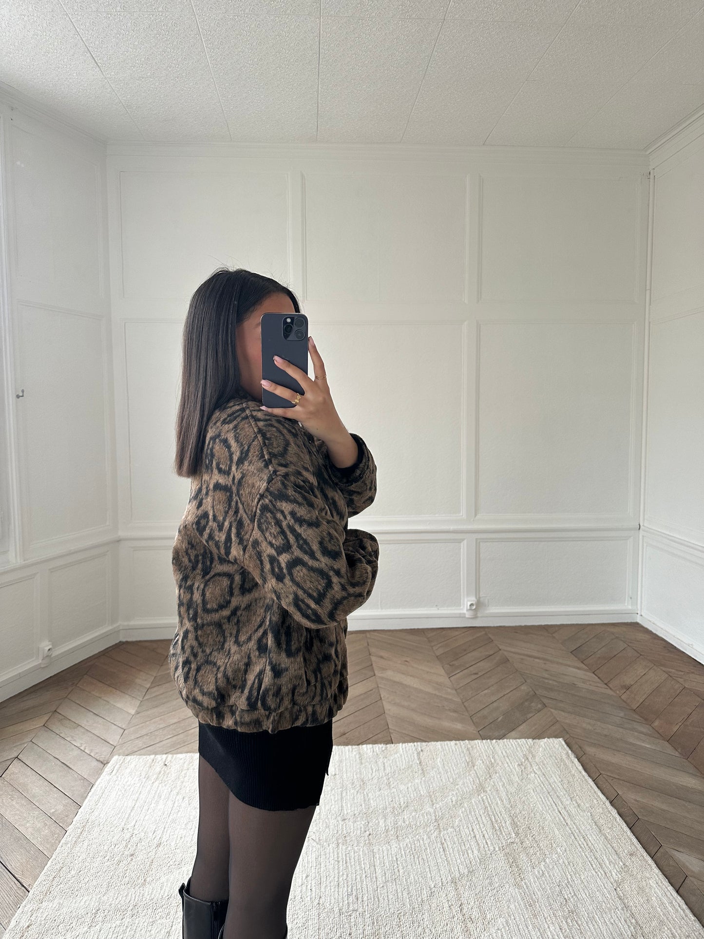 Bomber tout doux léopard