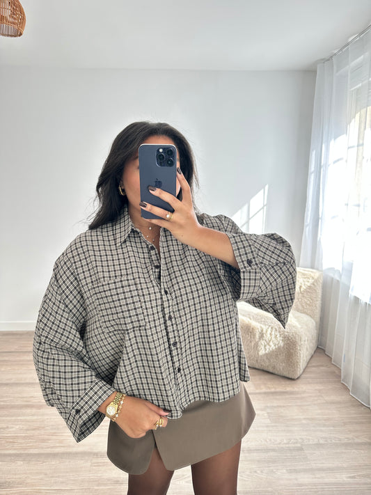 Chemise oversize à carreaux