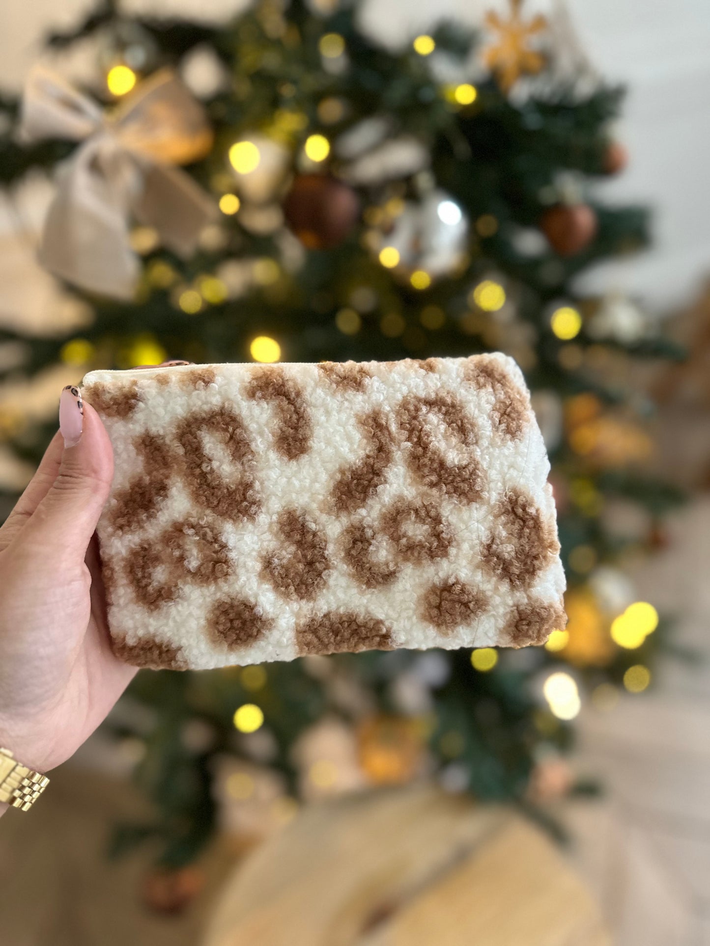 Pochette moumoute léopard - bichette