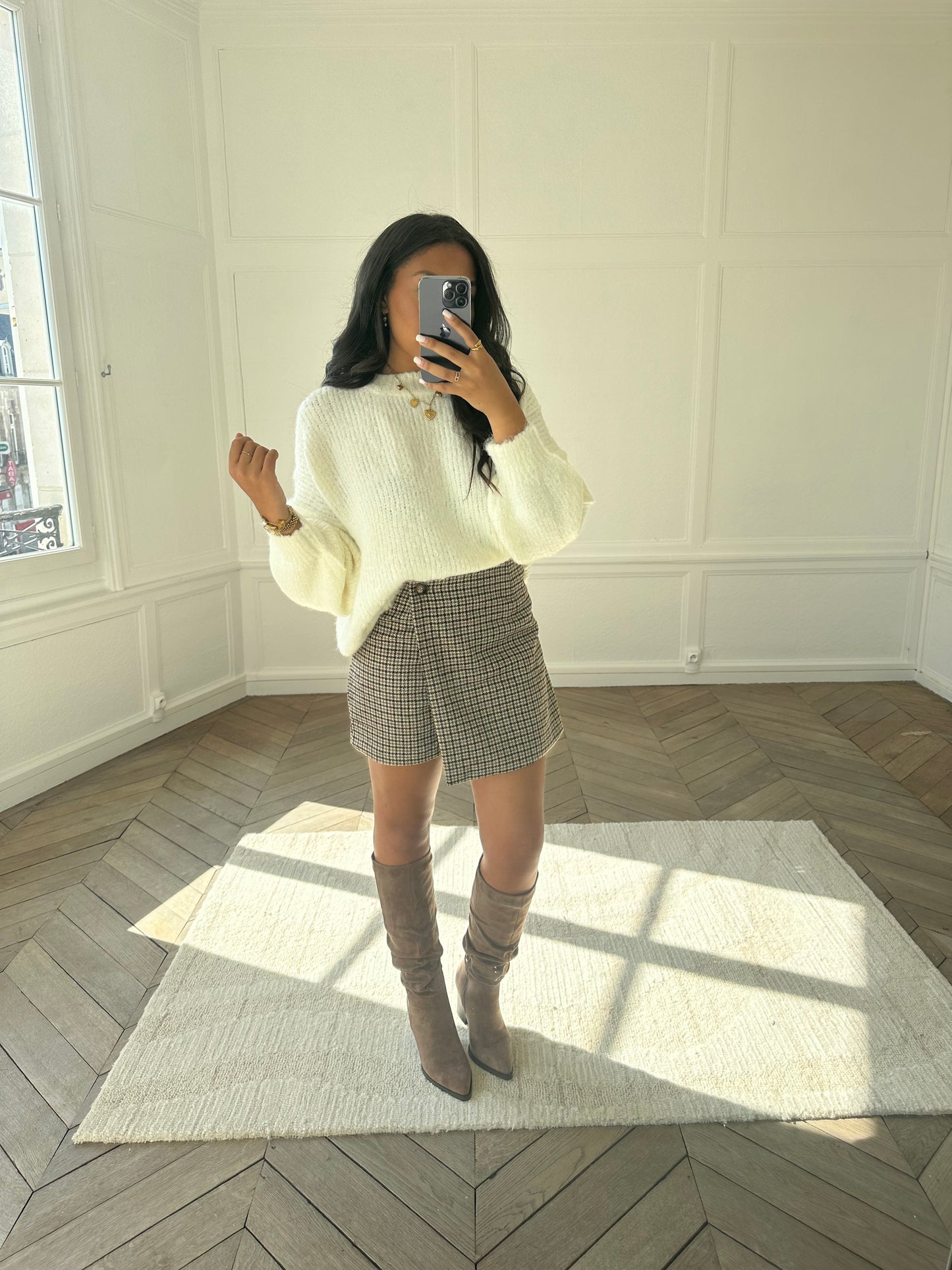 Bottes en suédine taupe