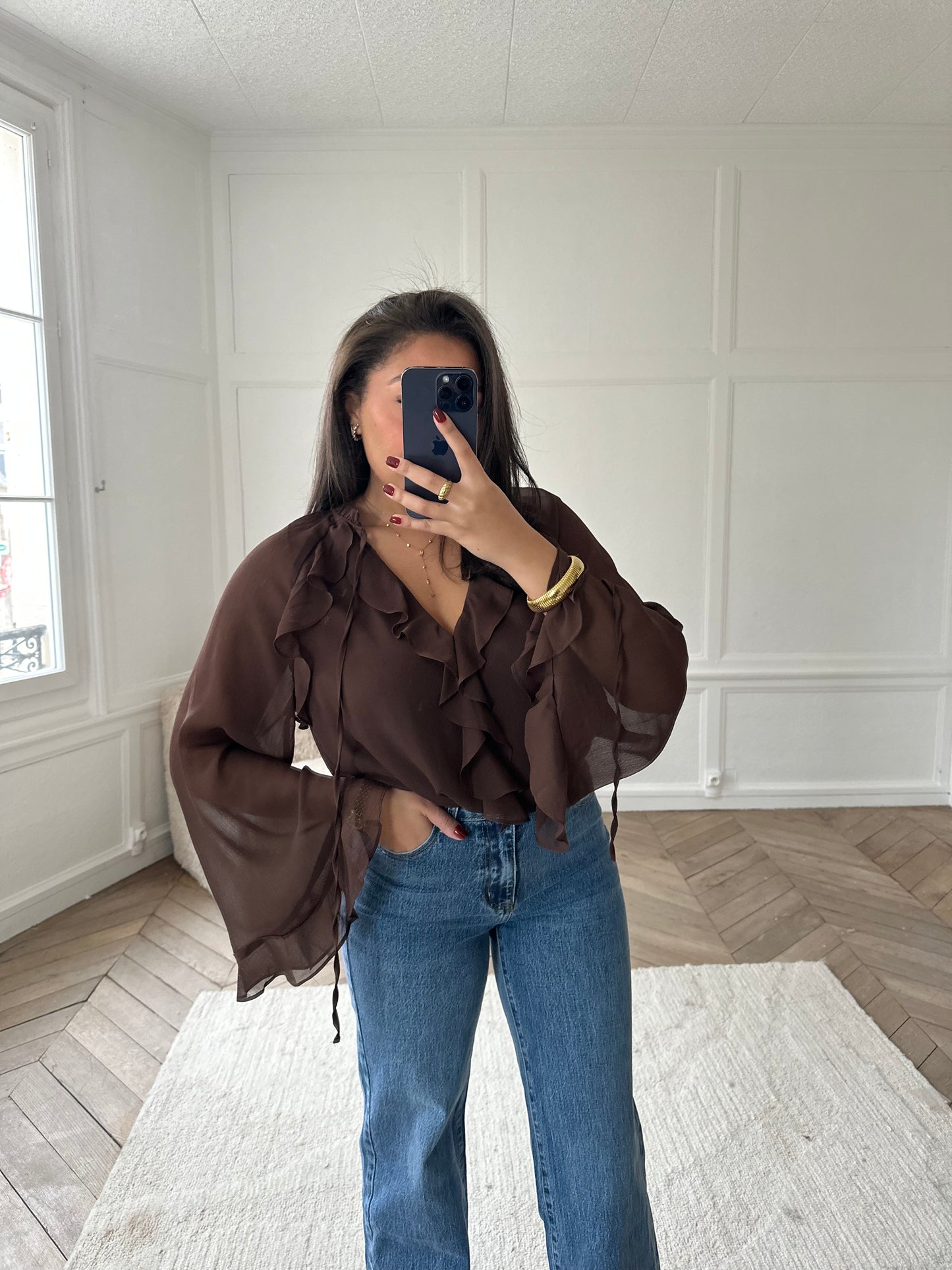 Blouse Aria - marron