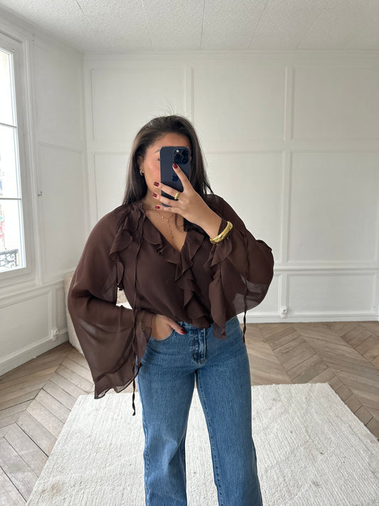 Blouse Aria - marron