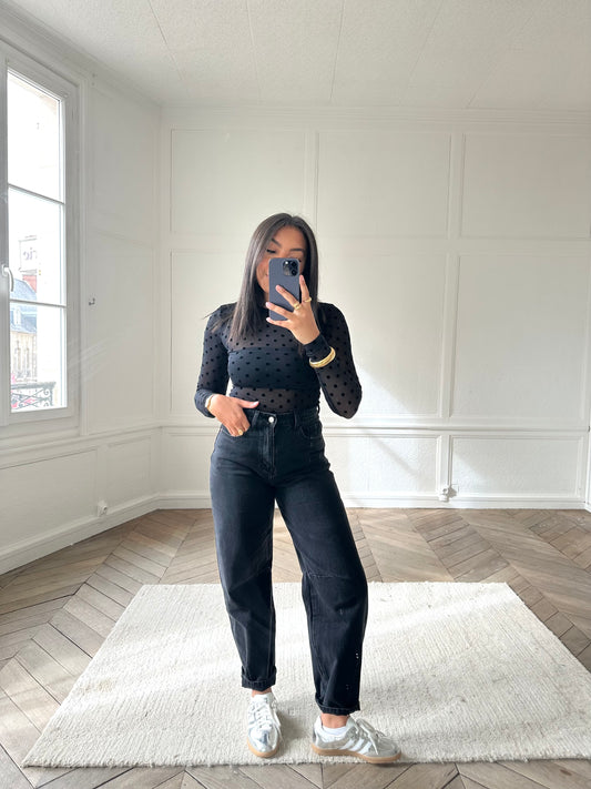 Jean barrel noir