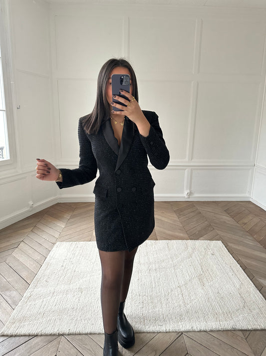 Robe blazer en tweed