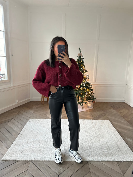 Jean solange en simili cuir