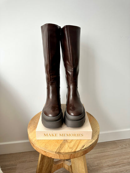 Bottes à semelles épaisses - marron