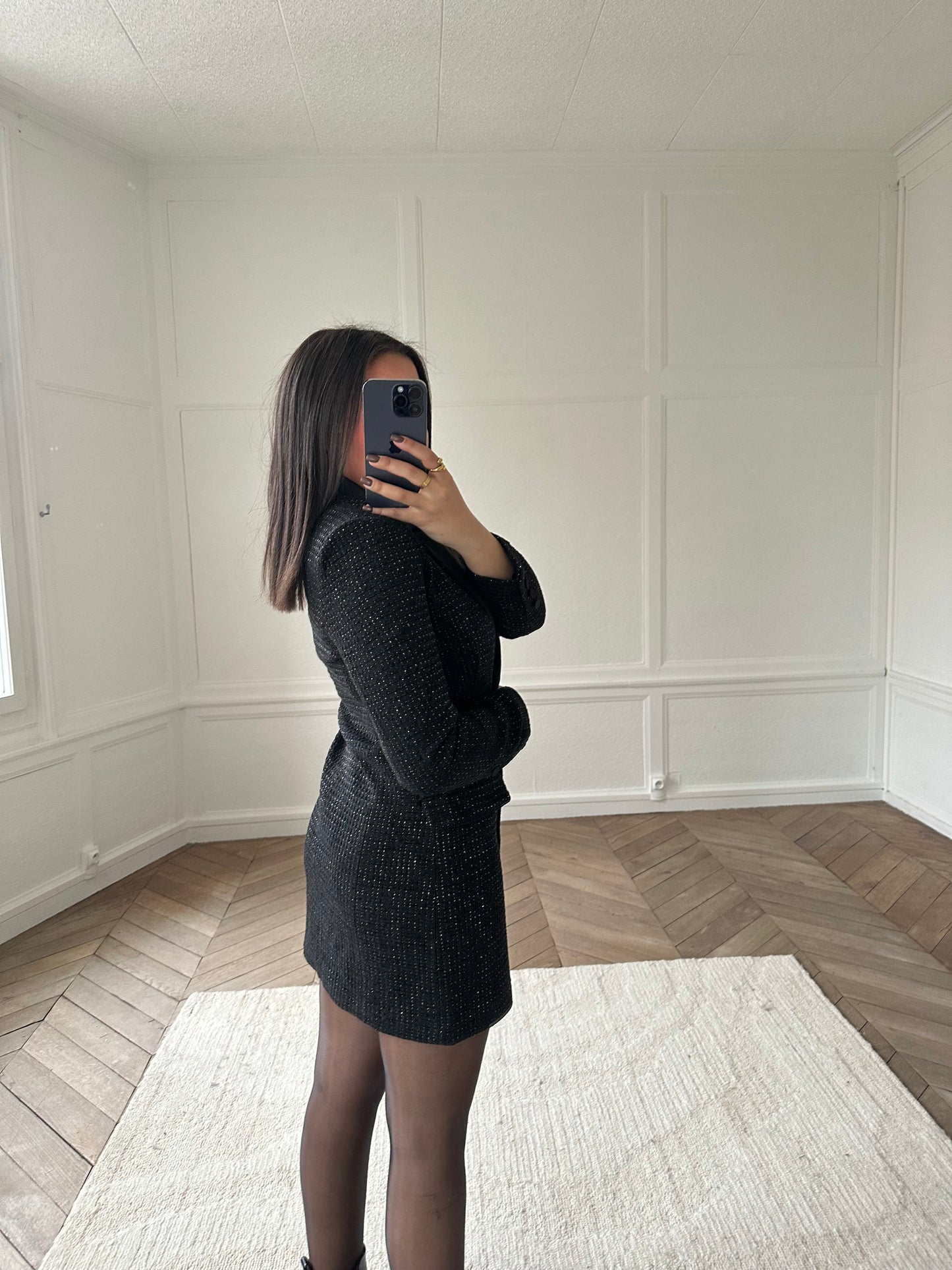 Robe blazer en tweed