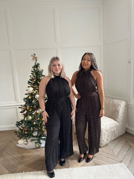 Combinaison plissé à strass (2 coloris)