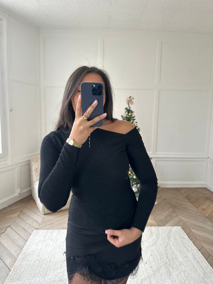 Top asymétrique à paillettes