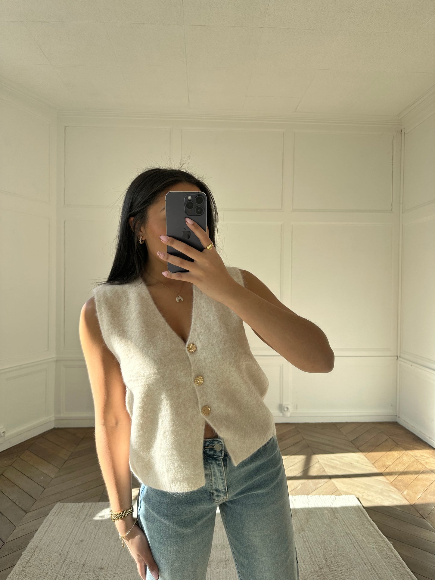 Gilet sans manches Sophie - beige