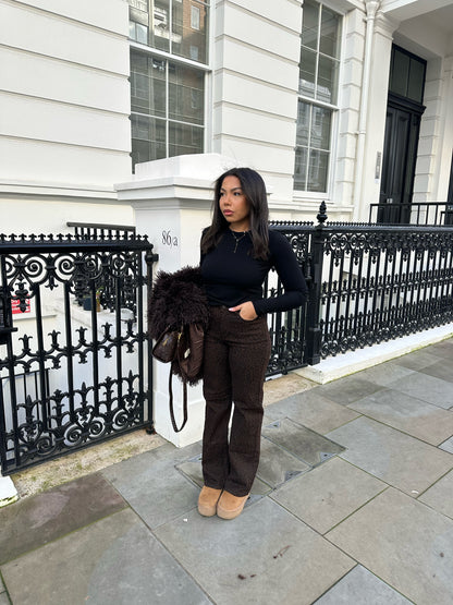 Jean stretch léopard