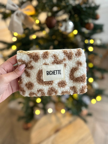 Pochette moumoute léopard - bichette