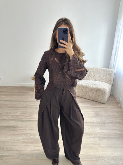 Pantalon Aria - marron
