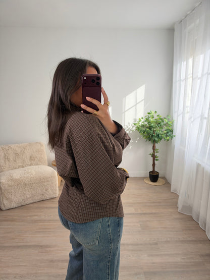Chemise cintrée à carreaux