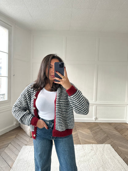 Gilet rayé Idalia - marine