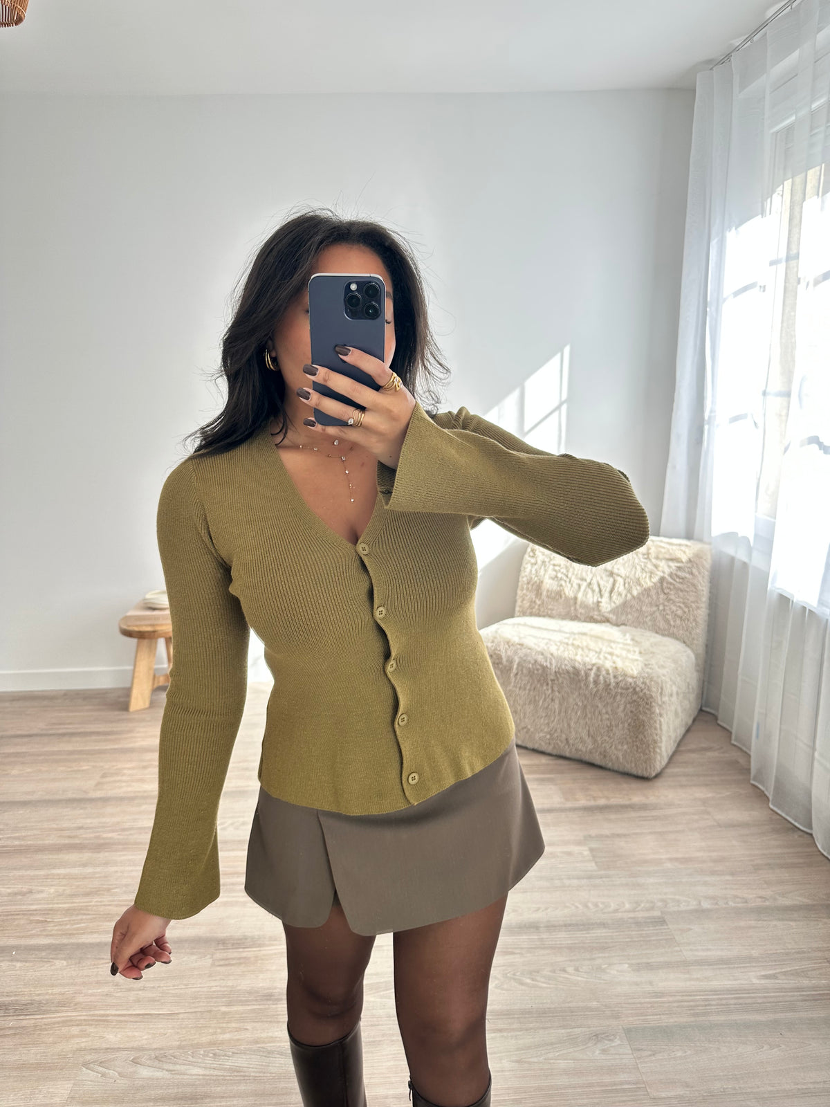 Gilet cintré Olive