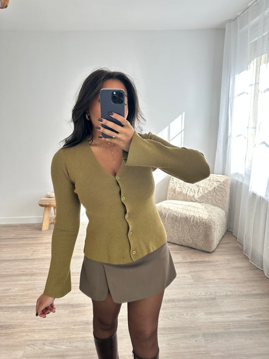 Gilet cintré Olive