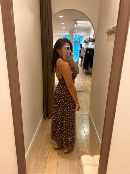 Robe à pois - marron