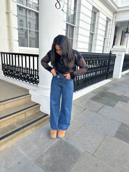 Jean fermeture asymétrique - denim foncé