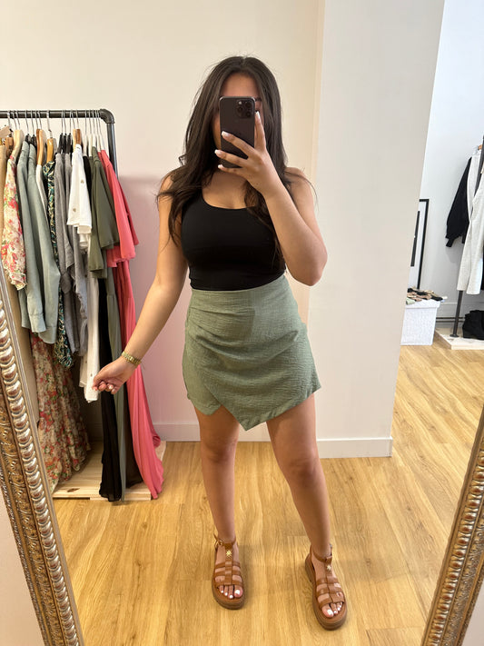 Jupe-short Jessy kaki