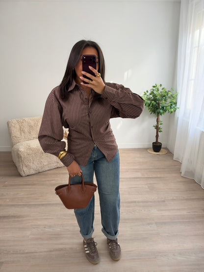 Chemise cintrée à rayures