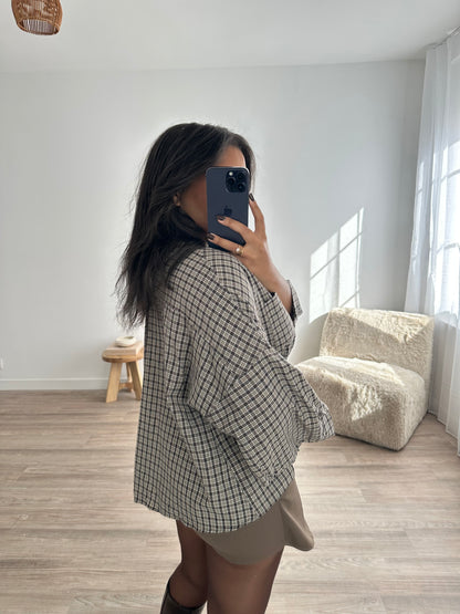 Chemise oversize à carreaux