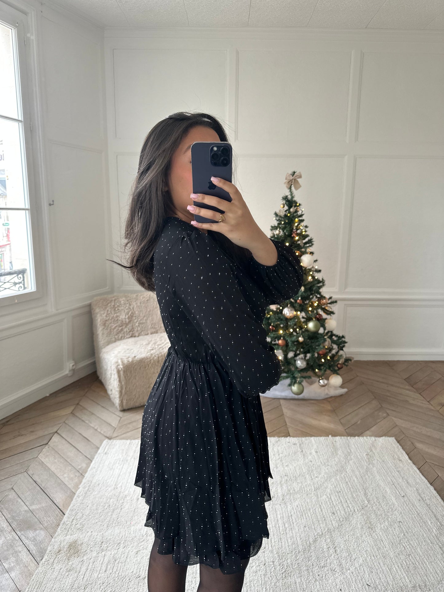Robe à strass Célia - noir