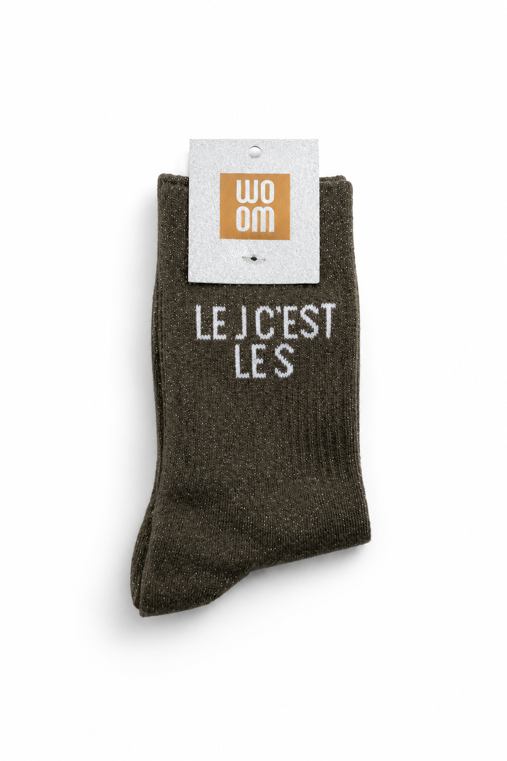 Chaussettes à paillettes - le j c’est le s - kaki