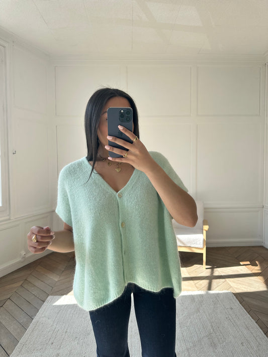 Gilet Olympe - vert d'eau