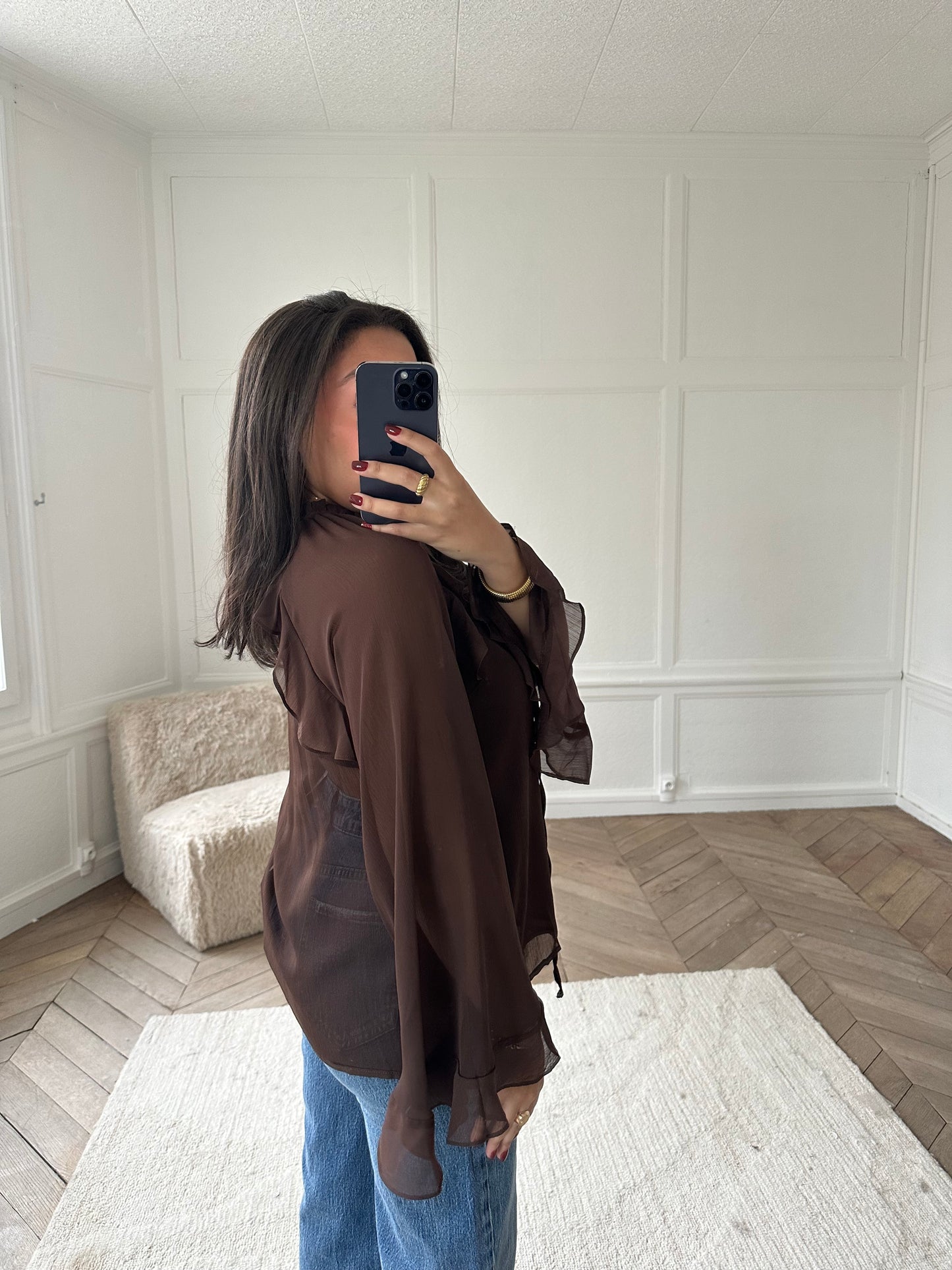 Blouse Aria - marron