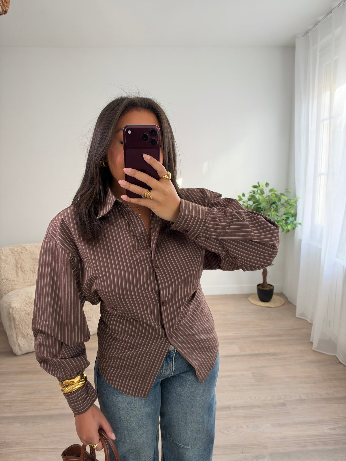 Chemise cintrée à rayures